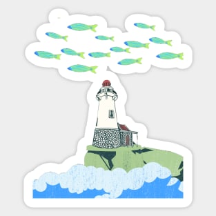 Lighthouse by the sea Sticker